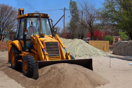 Bulldozer - Yellow Loader at Construction Site