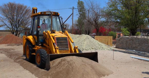 Bulldozer - Yellow Loader at Construction Site