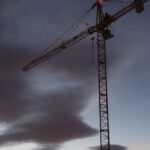 Crane - Tower Crane at Nighttime