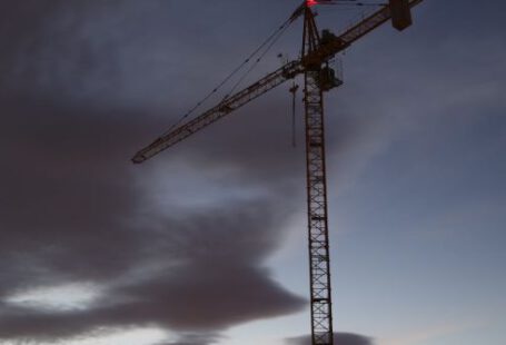 Crane - Tower Crane at Nighttime
