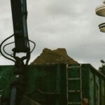 Excavator - Green Intermodal Container