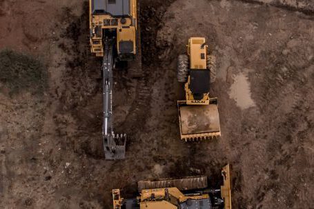 Excavator - Aerial Photo Of Excavator, Road Roller, And Bulldozer