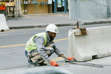 Construction - Man Working on Road