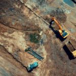 Construction Site - Aerial Photo Of Heavy Equipments