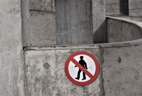 Concrete Mixers - photo of no walking signage