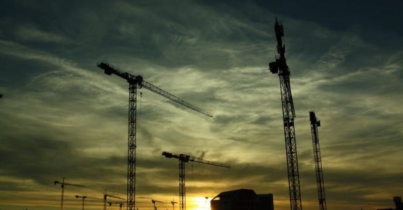 Construction Site - Silhouette Photography of Cranes